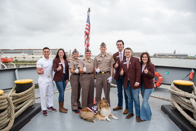 Texas A&M University at Galveston Students on a ship